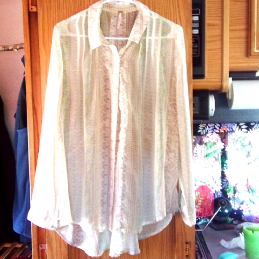 Free People sheer blouse